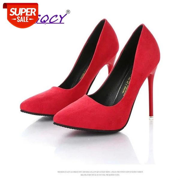 Suede Pointed Toe Thin Heels High heelspumps women shoes 2019 Spring Autumn Fashion Sexy Shallow Slip-On Office Wedding #Dn4g, Black
Suede Pointed Toe Thin Heels High heelspumps women shoes 2019 Spring Autumn Fashion Sexy Shallow Slip-On Office Wedding #Dn4g, Black