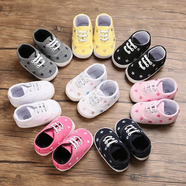 born baby canvas crib shoes toddler children heart or stars embroidery soft sole sneaker cotton anti-slip first walkers
born baby canvas crib shoes toddler children heart or stars embroidery soft sole sneaker cotton anti-slip first walkers