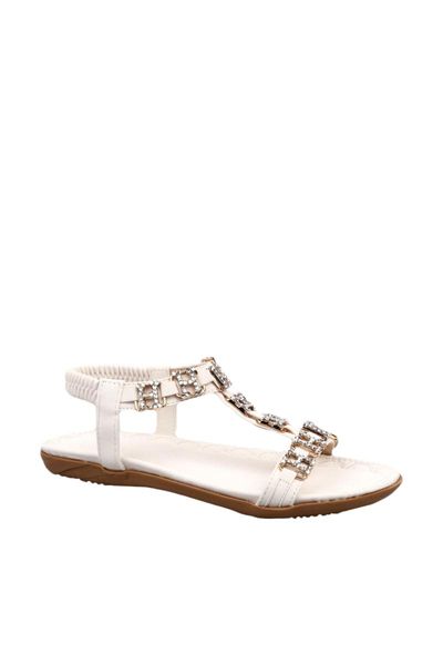 sandals white female, Black