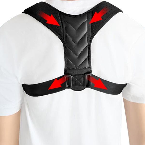 back support adjustable shoulder corset posture corrector belt clavicle spine protector men women body brace reshape strap, Black;blue
back support adjustable shoulder corset posture corrector belt clavicle spine protector men women body brace reshape strap, Black;blue