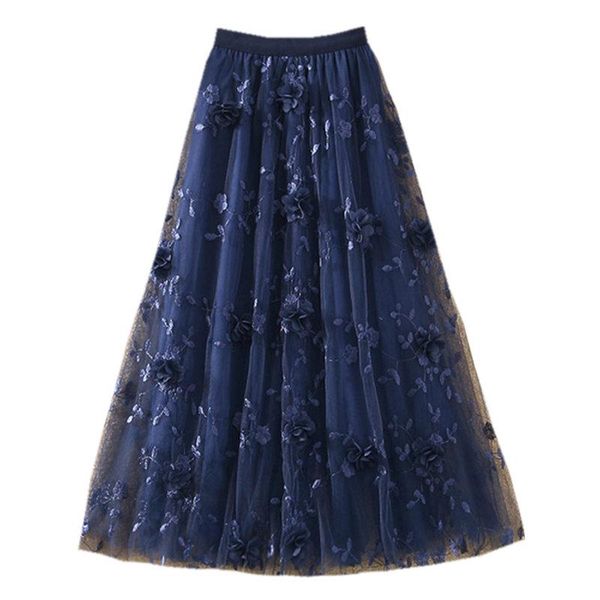 fashion college style women skirt summer lace dimensional flowers embroidery mesh lining elastic high waist pleated a line skirts, Black
fashion college style women skirt summer lace dimensional flowers embroidery mesh lining elastic high waist pleated a line skirts, Black