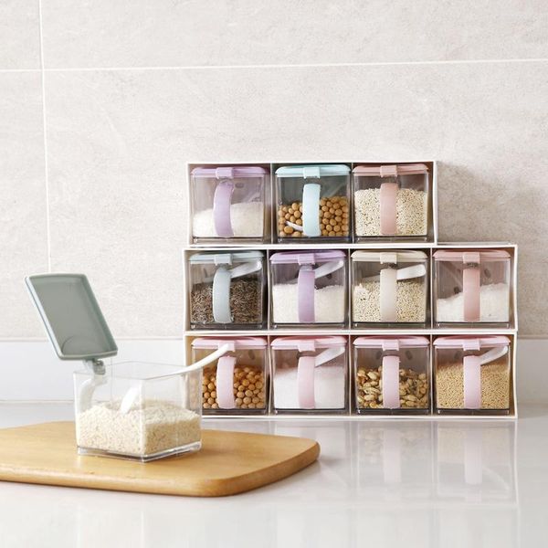storage bottles & jars 4pcs/set spice jar drawers type seasoning box set kitchen dust proof salt shaker pepper tank with lids spoons
storage bottles & jars 4pcs/set spice jar drawers type seasoning box set kitchen dust proof salt shaker pepper tank with lids spoons