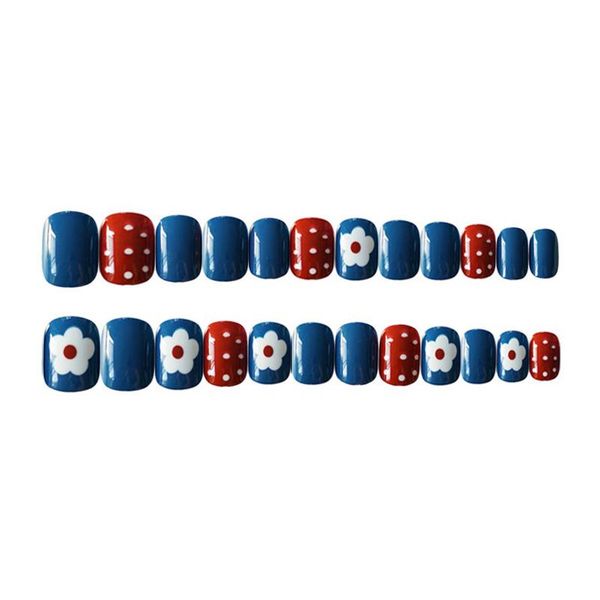 false nails 24pcs blue and red flowers wear long paragraph fashion manicure patch save time wearable nail butt666, Red;gold
false nails 24pcs blue and red flowers wear long paragraph fashion manicure patch save time wearable nail butt666, Red;gold