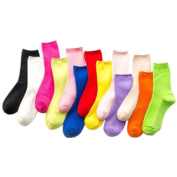 pile of socks women's autumn winter solid color japanese cotton candy fluorescent ladies mid-tube & hosiery, Black;white
pile of socks women's autumn winter solid color japanese cotton candy fluorescent ladies mid-tube & hosiery, Black;white