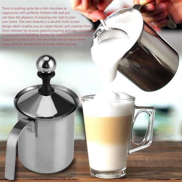 coffee pots home use silver stainless steel milk frother tool 400 ml or 800 cream foam made tools 2021
coffee pots home use silver stainless steel milk frother tool 400 ml or 800 cream foam made tools 2021