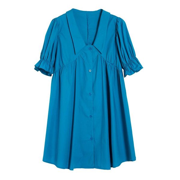 blue fuchisia white solid turn down collar button short sleeve loose mini dress summer casual puff d1904 dresses, Black;gray
blue fuchisia white solid turn down collar button short sleeve loose mini dress summer casual puff d1904 dresses, Black;gray