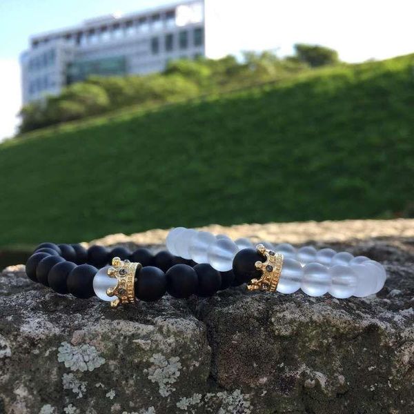 charm bracelets couple bracelet charms stone beads men jewelry crown for women pulseira masculina bileklik feminina, Golden;silver
charm bracelets couple bracelet charms stone beads men jewelry crown for women pulseira masculina bileklik feminina, Golden;silver