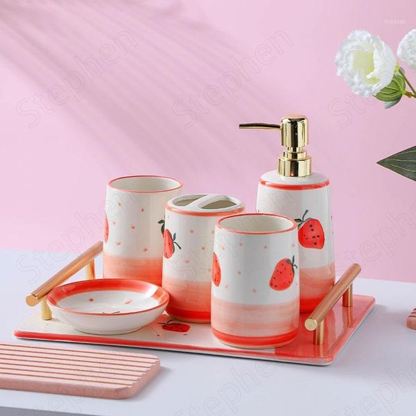 bath accessory set creative cartoon fruit ceramic bathroom decoration accessories nordic modern cute painted restroom five-piece shower
bath accessory set creative cartoon fruit ceramic bathroom decoration accessories nordic modern cute painted restroom five-piece shower