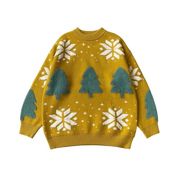 men's sweaters christmas knitted red sweater man loose casual jumpers vintage snowflake harajuku pullovers long sleeve o-neck outwear n, White;black
men's sweaters christmas knitted red sweater man loose casual jumpers vintage snowflake harajuku pullovers long sleeve o-neck outwear n, White;black