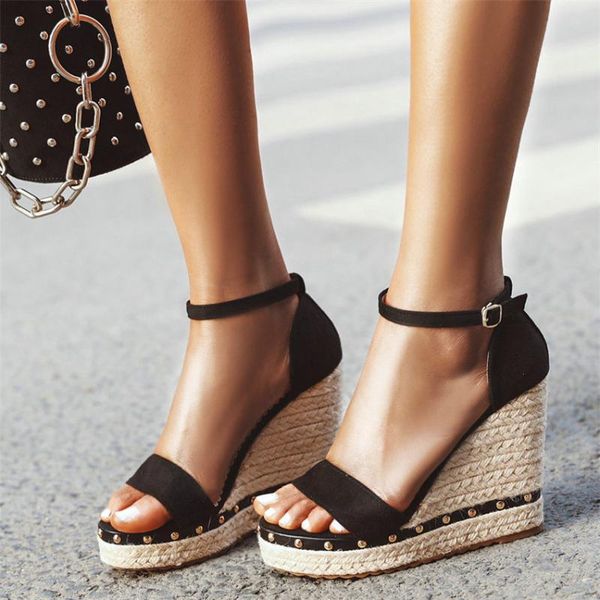 oxfords shoes women faux suede wedges high heel gladiator sandals female open toe ankle strap platform party pumps casual, Black
oxfords shoes women faux suede wedges high heel gladiator sandals female open toe ankle strap platform party pumps casual, Black