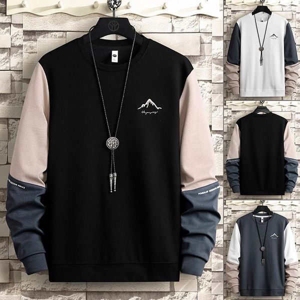 men's t-shirts elena store fashion spring and autumn loose long-sleeved trendy printed pullover casual stitching embroidered top, White;black
men's t-shirts elena store fashion spring and autumn loose long-sleeved trendy printed pullover casual stitching embroidered top, White;black