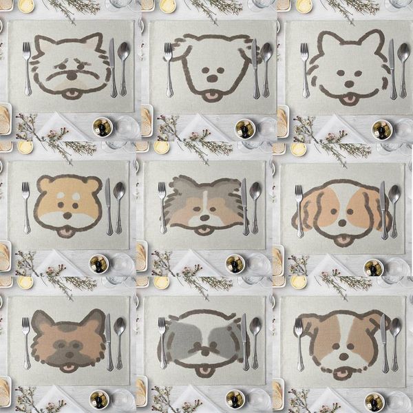 mats & pads 1 pcs cute dog pattern placemat dining table mat cotton linen drink cup 40*30cm kitchen accessories
mats & pads 1 pcs cute dog pattern placemat dining table mat cotton linen drink cup 40*30cm kitchen accessories