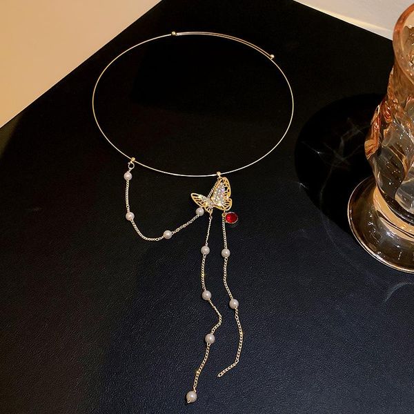 pendant necklaces 2021 korean trendy zircon pearl long tassel color butterfly collar necklace for women summer travel jewelry, Silver
pendant necklaces 2021 korean trendy zircon pearl long tassel color butterfly collar necklace for women summer travel jewelry, Silver
