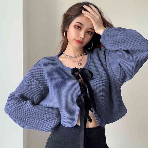 winter korean style female fashion bow knit carigans belt puff long sleeve short women sweater loose ladies clothing 210521, White
winter korean style female fashion bow knit carigans belt puff long sleeve short women sweater loose ladies clothing 210521, White