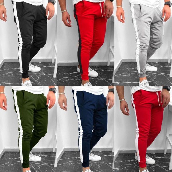 men's pants trousers fashion trend slim casual running feet solid multi-pocket skinny fit sweatpants, Black
men's pants trousers fashion trend slim casual running feet solid multi-pocket skinny fit sweatpants, Black