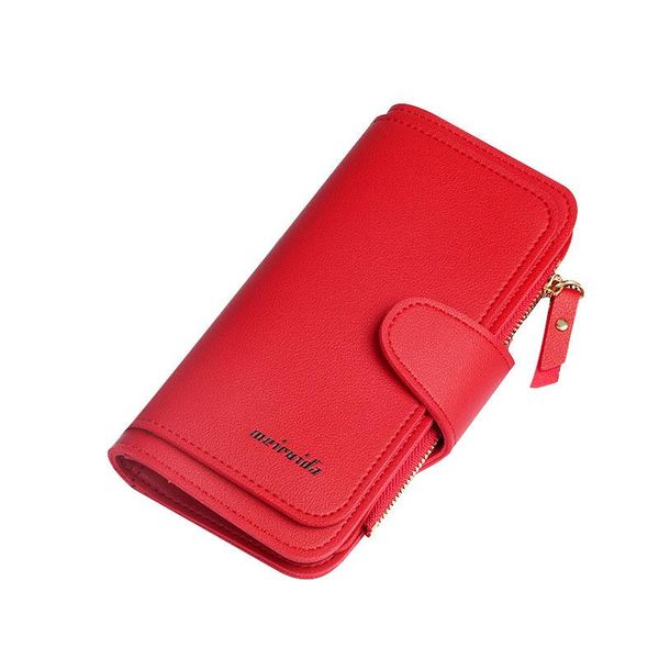 wallets 2021 women's wallet korean long buckle zipper bag multi-card card pu leather, Red;black
wallets 2021 women's wallet korean long buckle zipper bag multi-card card pu leather, Red;black