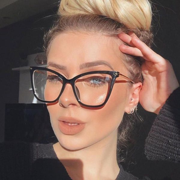 fashion sunglasses frames cat eye glasses women trending styles brand anti-blue optical computer female oculos de diamond uv400, Black
fashion sunglasses frames cat eye glasses women trending styles brand anti-blue optical computer female oculos de diamond uv400, Black