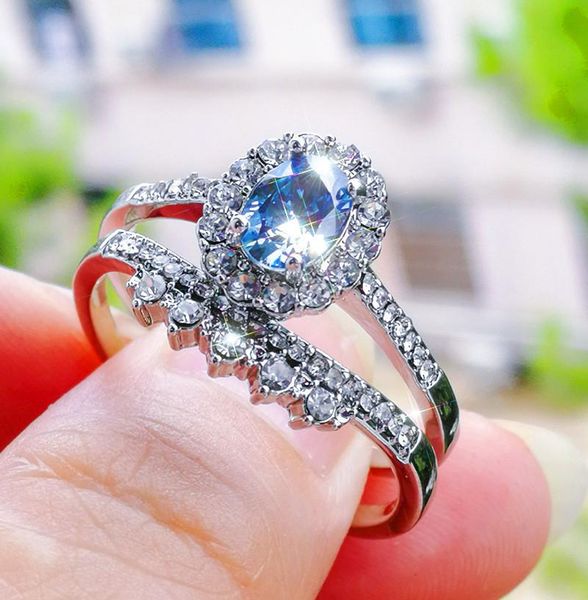 wedding rings classic female white zircon stone ring set trendy silver color engagement charm crystal crown for women men, Slivery;golden
wedding rings classic female white zircon stone ring set trendy silver color engagement charm crystal crown for women men, Slivery;golden