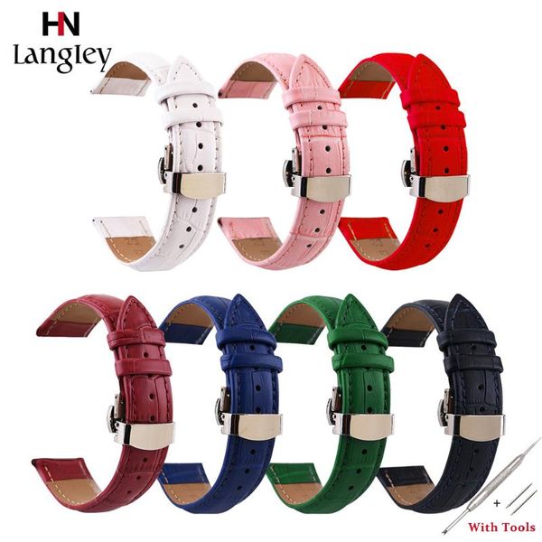 watch bands genuine leather watchband 12-24mm men women wristwatch straps stainless steel double press automatic butterfly buckle, Black;brown
watch bands genuine leather watchband 12-24mm men women wristwatch straps stainless steel double press automatic butterfly buckle, Black;brown