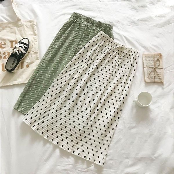 skirts polka dot print elegant skirt women casual elastic waist lace up 2021 summer pleated ladies long t, Black
skirts polka dot print elegant skirt women casual elastic waist lace up 2021 summer pleated ladies long t, Black