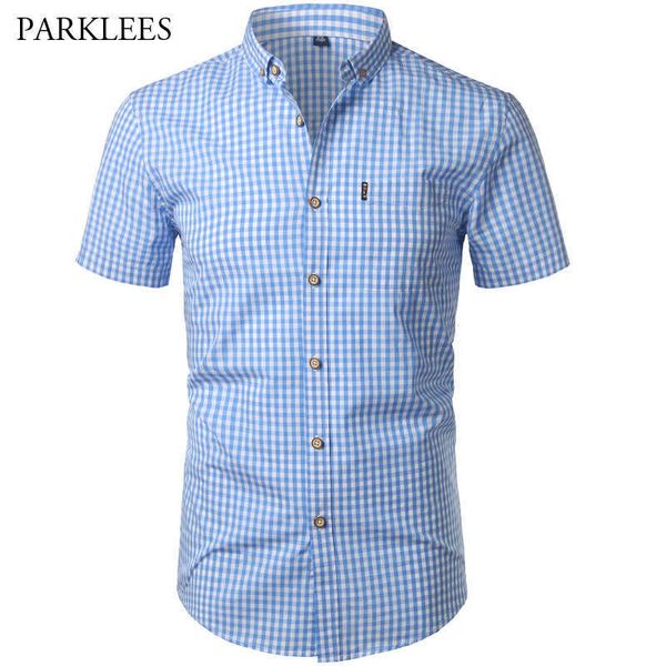 small plaid shirt men summer short sleeve cotton mens dress shirts casual button down chemise homme camisa masculina xxxl 210628, White;black
small plaid shirt men summer short sleeve cotton mens dress shirts casual button down chemise homme camisa masculina xxxl 210628, White;black