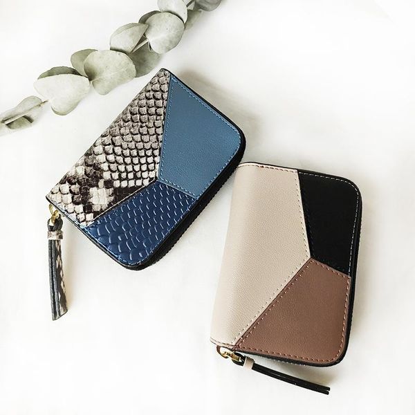 card holders geometric women holder genuine leather serpentine zipper wallet female cowhide coin purse business credit id, Brown;gray
card holders geometric women holder genuine leather serpentine zipper wallet female cowhide coin purse business credit id, Brown;gray