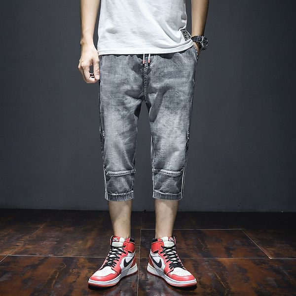 men's jeans summer thin seven-point denim shorts men's loose korean harlan casual tooling brand pants men wks4, Blue
men's jeans summer thin seven-point denim shorts men's loose korean harlan casual tooling brand pants men wks4, Blue