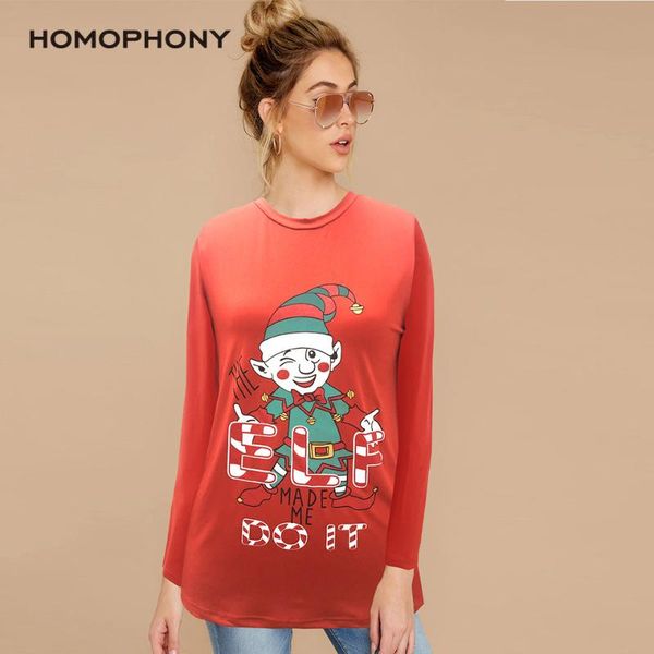 women's t-shirt homophony women christmas t shirt funny santa printed loose autumn long sleeve ladies cute tees female, White
women's t-shirt homophony women christmas t shirt funny santa printed loose autumn long sleeve ladies cute tees female, White