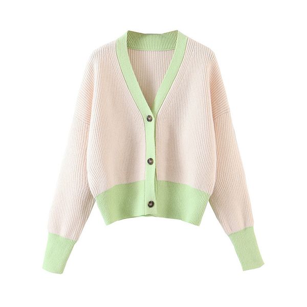 fresh sweet cardigan v neck long sleeve contrast color sweaters&jumpers fashion preppy style chic simple knitted jacket pull 210429, White
fresh sweet cardigan v neck long sleeve contrast color sweaters&jumpers fashion preppy style chic simple knitted jacket pull 210429, White