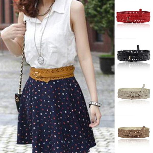women's fashion pu leather hollow flower waist cummerbunds belt wide buckle waistband strap belts, Black;brown
women's fashion pu leather hollow flower waist cummerbunds belt wide buckle waistband strap belts, Black;brown