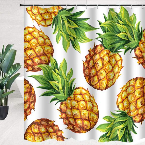golden pineapple shower curtain green leaf fruit bathroom curtain fabric bathroom accessories polyester with hooks
golden pineapple shower curtain green leaf fruit bathroom curtain fabric bathroom accessories polyester with hooks