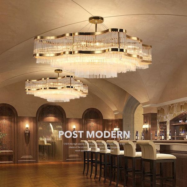 living room crystal lamp golden luxury el lobby restaurant lamps rectangular post-modern fashion villa model pendant
living room crystal lamp golden luxury el lobby restaurant lamps rectangular post-modern fashion villa model pendant