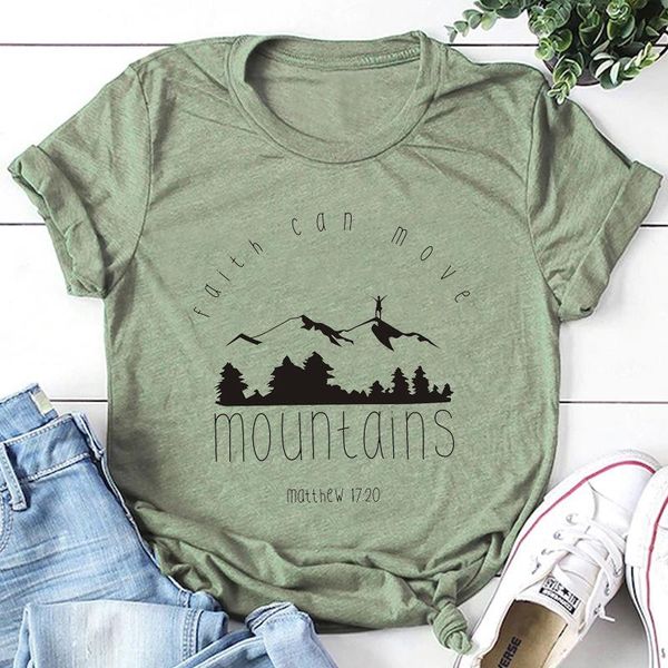 women's t-shirt 100% cotton t shirt faith can move mountains letter print women short sleeve o neck loose tshirt summer causal tee, White
women's t-shirt 100% cotton t shirt faith can move mountains letter print women short sleeve o neck loose tshirt summer causal tee, White