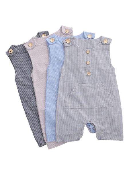 jumpsuits citgeesummer solid 0-24m born baby girls boys romper striped print sleeveless pocket, Blue
jumpsuits citgeesummer solid 0-24m born baby girls boys romper striped print sleeveless pocket, Blue