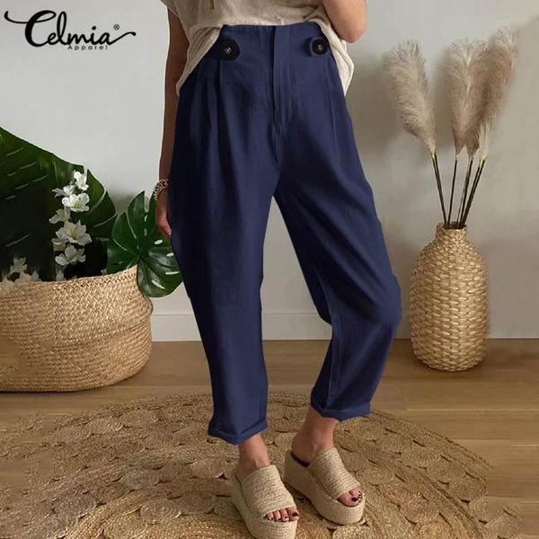 plus size 2021 celmia vintage harem pants women fashion linen trousers high waist loose casual pantalon solid female work women's & cap, Black;white
plus size 2021 celmia vintage harem pants women fashion linen trousers high waist loose casual pantalon solid female work women's & cap, Black;white