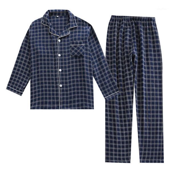 2pcs/set homme plaid pajamas set loose casual home furnishing double-layer gauze homewear lapel cardigan long-sleeve and trouser men's, Black;brown
2pcs/set homme plaid pajamas set loose casual home furnishing double-layer gauze homewear lapel cardigan long-sleeve and trouser men's, Black;brown