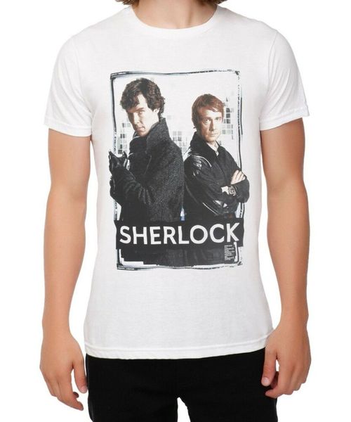 BBC Sherlock SHERLOCK AND WATSON T-Shirt NWT Licensed & Official, White;black 
BBC Sherlock SHERLOCK AND WATSON T-Shirt NWT Licensed & Official, White;black