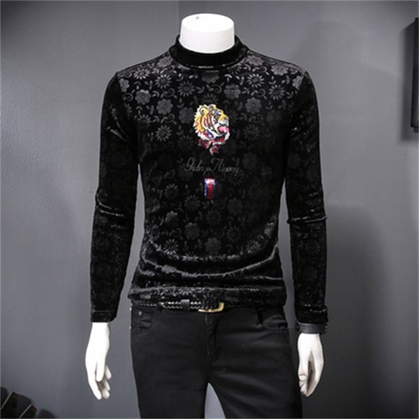 new autumn and youth winter men's t-shirt korean cashmere plus velvet thick animal print high collar bottoming shirt, White;black
new autumn and youth winter men's t-shirt korean cashmere plus velvet thick animal print high collar bottoming shirt, White;black
