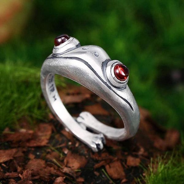 cluster rings silver plated ring frog retro personality creative animal red garnet open adjustable jewelry, Golden;silver
cluster rings silver plated ring frog retro personality creative animal red garnet open adjustable jewelry, Golden;silver