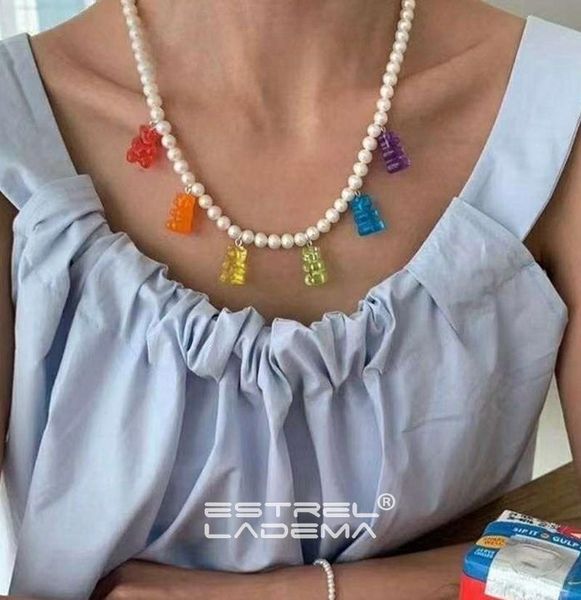 chains transparent candy bear gummy pearl beads choker necklace for women korean colorful resin cartoon bears beaded necklaces jewelry, Silver
chains transparent candy bear gummy pearl beads choker necklace for women korean colorful resin cartoon bears beaded necklaces jewelry, Silver