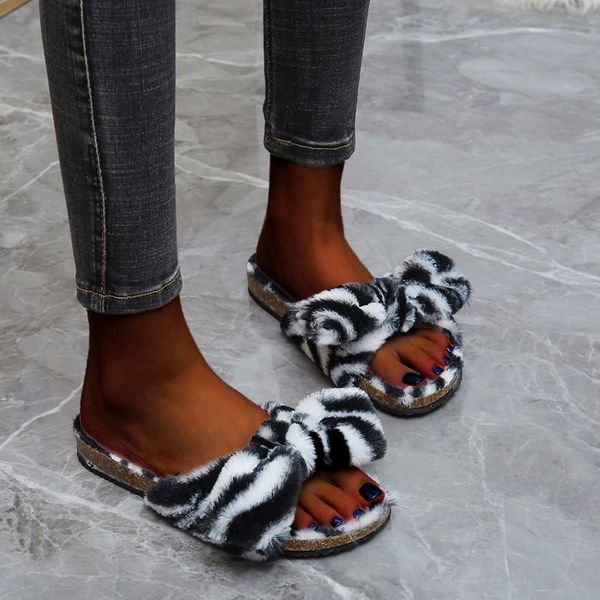 large size hairy slippers for women outdoor wear simple style flat-bottomed fur sweet bow female slides warm winter shoes woman, Black
large size hairy slippers for women outdoor wear simple style flat-bottomed fur sweet bow female slides warm winter shoes woman, Black