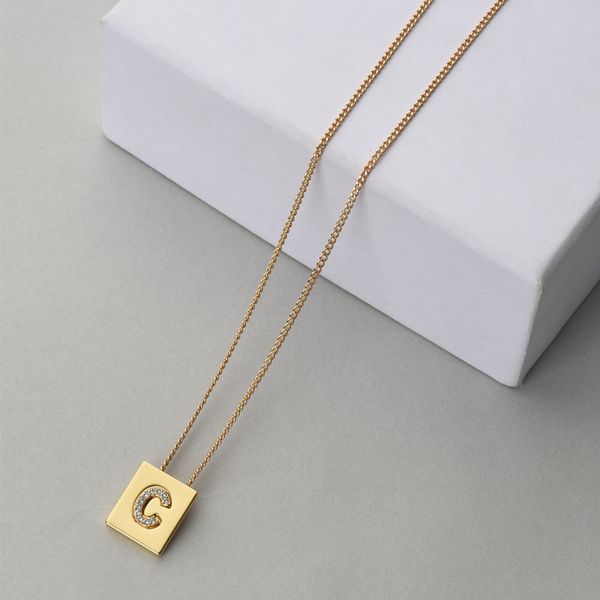 design jewelry with diamond necklace diamond studded temperament crystal letter square necklace clavicle chain pendant, Silver
design jewelry with diamond necklace diamond studded temperament crystal letter square necklace clavicle chain pendant, Silver
