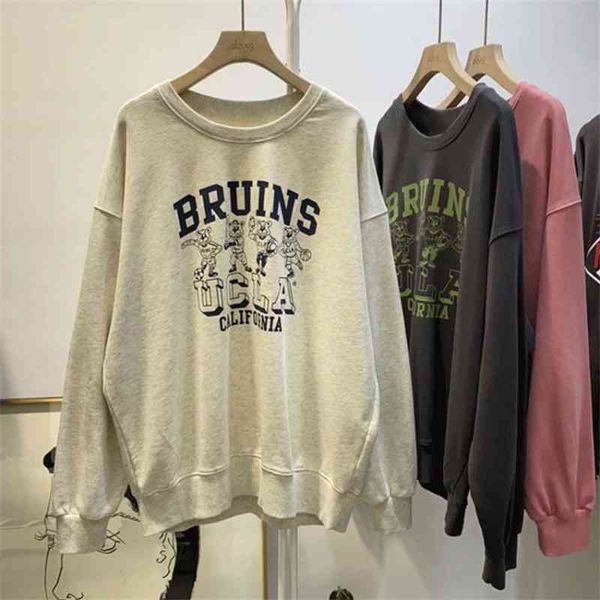 official picture female 2021 autumn new loose letter cartoon long sleeve korean versatile sweater, Black
official picture female 2021 autumn new loose letter cartoon long sleeve korean versatile sweater, Black