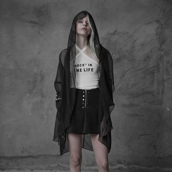 women's jackets gothic chiffon irregular coat with big wizard hat black transparent open long-sleeved hooded blouse punk rave, Black;brown
women's jackets gothic chiffon irregular coat with big wizard hat black transparent open long-sleeved hooded blouse punk rave, Black;brown