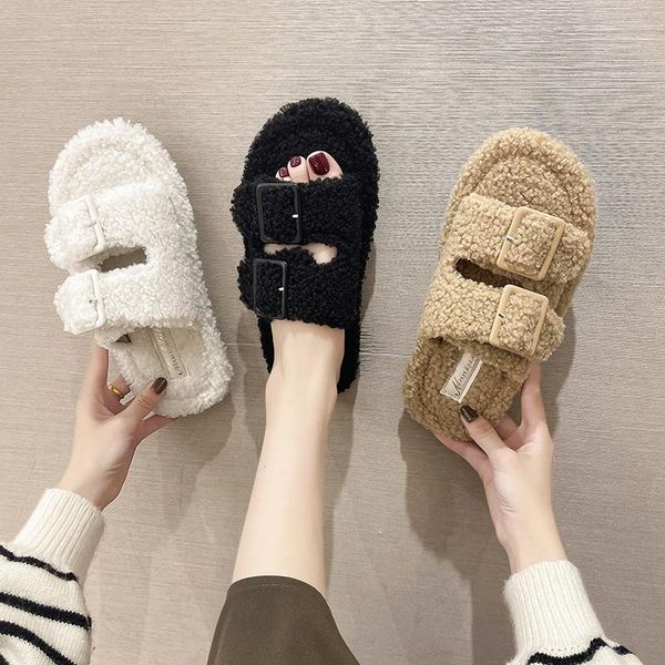 slippers fur shoes flat slipers women slides plush soft 2021 with cotton fabric basic short for adults, Black
slippers fur shoes flat slipers women slides plush soft 2021 with cotton fabric basic short for adults, Black