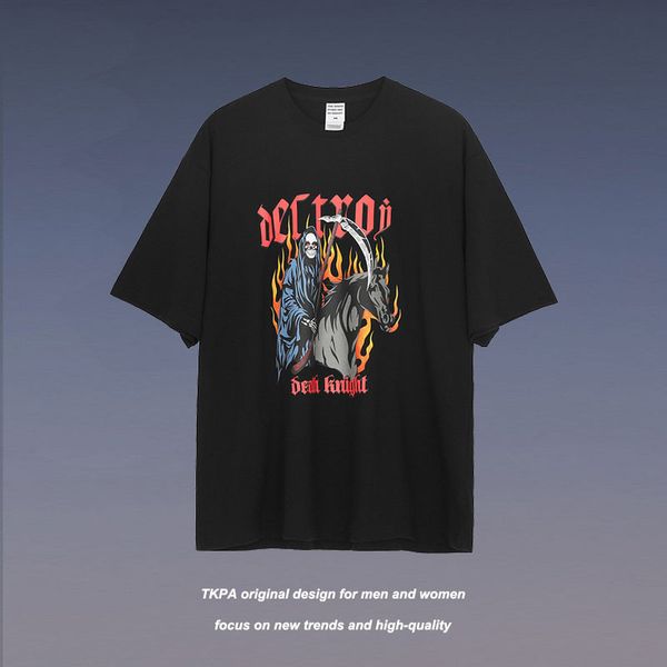tkpa high street skull print hip hop loose 5 / 5 sleeve t-shirt short sleeve men's and women's top, White
tkpa high street skull print hip hop loose 5 / 5 sleeve t-shirt short sleeve men's and women's top, White