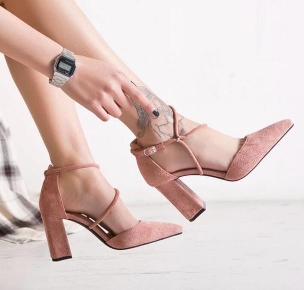 dress shoes spring and autumn bandage suede thick with pointed 9cm high heels women shallow mouth single women's, Black
dress shoes spring and autumn bandage suede thick with pointed 9cm high heels women shallow mouth single women's, Black