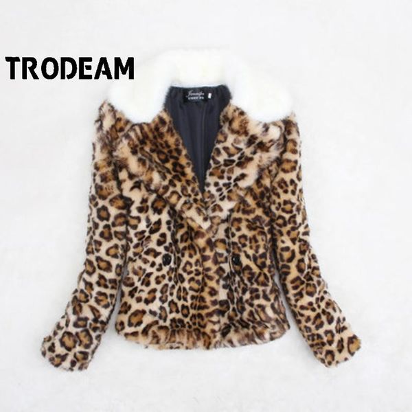 women's fur & faux winter short fashion slim coat female leopard print imitation mink season suit collar thickened warmth teddy, Black
women's fur & faux winter short fashion slim coat female leopard print imitation mink season suit collar thickened warmth teddy, Black