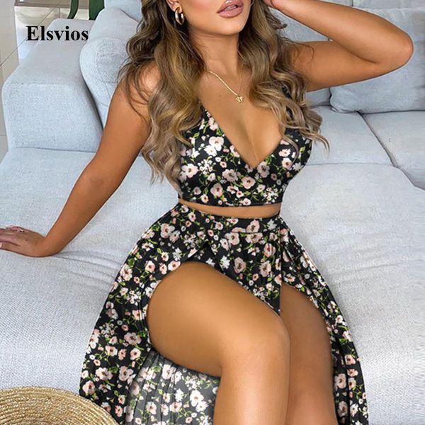 women's tracksuits v-neck hollow out boho suit summer sleeveless crop and split long skirts outfit spring floral print 2, Gray
women's tracksuits v-neck hollow out boho suit summer sleeveless crop and split long skirts outfit spring floral print 2, Gray