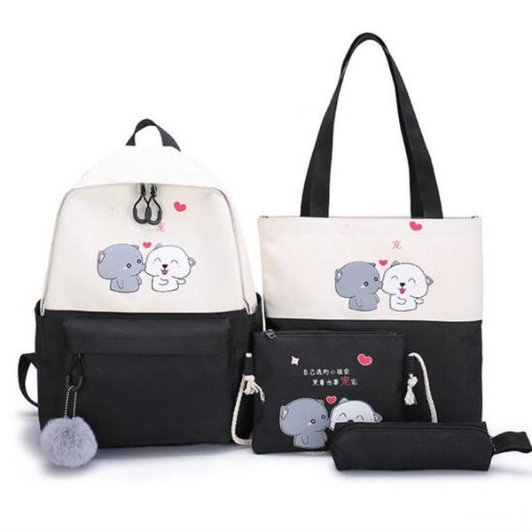 4pcs/set school backpack cartoon stitching schoolbag for teenager girls shoulder bag pencil case mochila rucksack bags
4pcs/set school backpack cartoon stitching schoolbag for teenager girls shoulder bag pencil case mochila rucksack bags